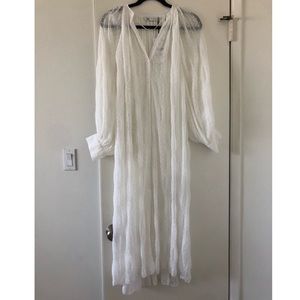 COPY - Zara White Dot Dress - Sheer Coverup or dress NWT